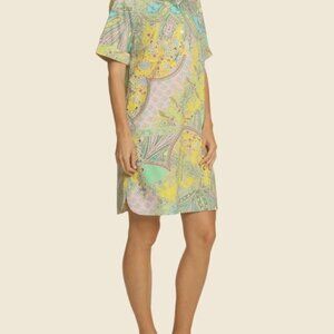 Hinson Wu Aileen Short Sleeve soft combo shirt dress New with Tag Sz Large